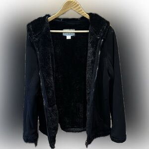 Black Faux Fur Lined Jacket